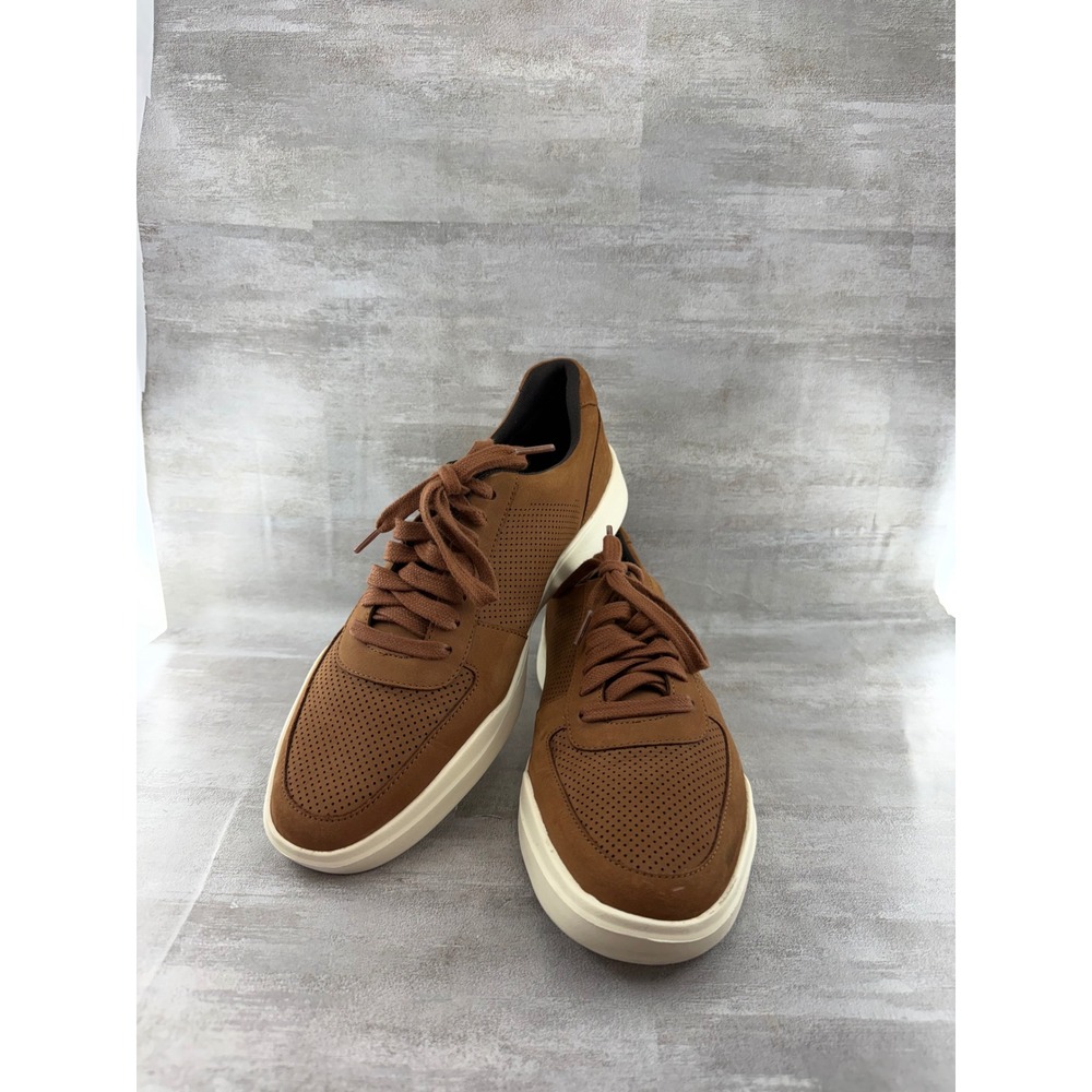 Cole Haan Grand Crosscourt Men 9M British Tan Nubuck Perforated Sneakers C33810